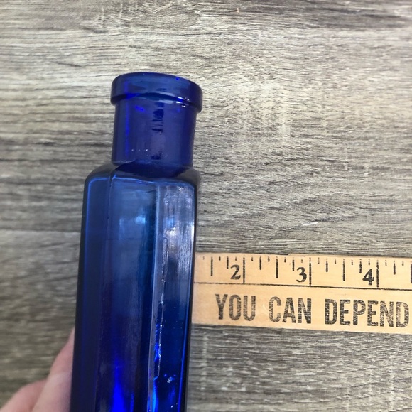 Vintage Cobalt Glass Medicine Bottle - Picture 7 of 12